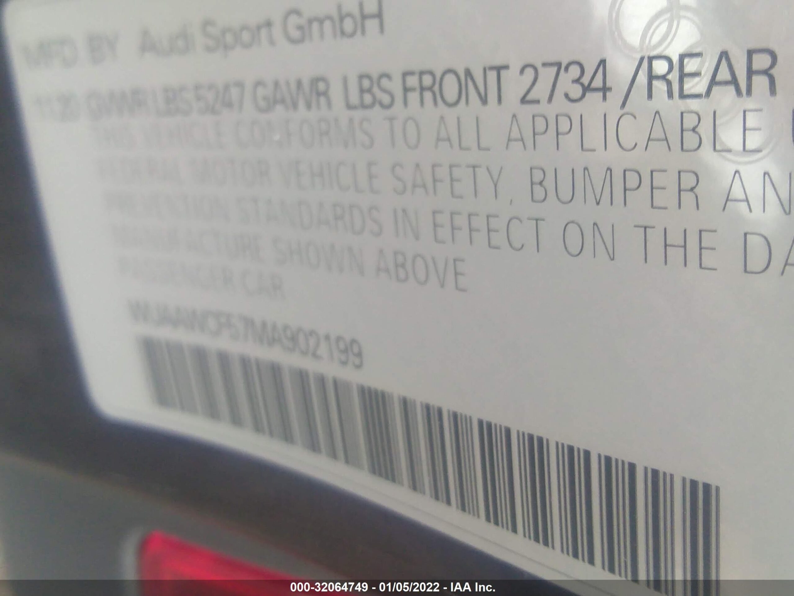 2021 Audi RS5 WUAAWCF57MA902199