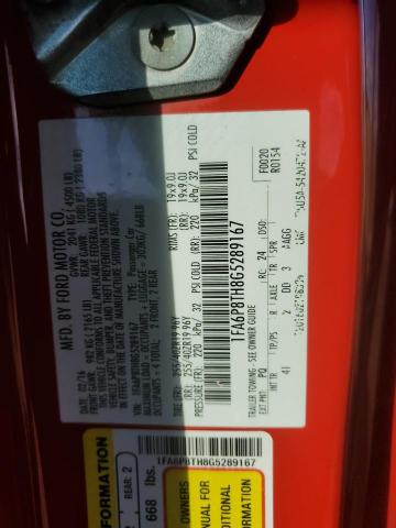 2016 Ford Mustang 1FA6P8TH8G5289167