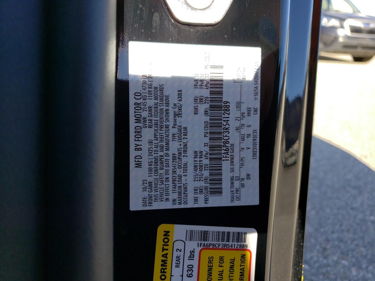 2024 Ford Mustang 1FA6P8CF3R5412889